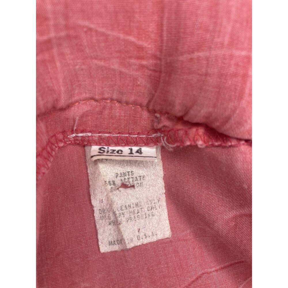 80s Sheri Martin Womens 14 Pant Suit Skorts 2 Piece Rose Pink Y2K Friends Office - Picture 13 of 13
